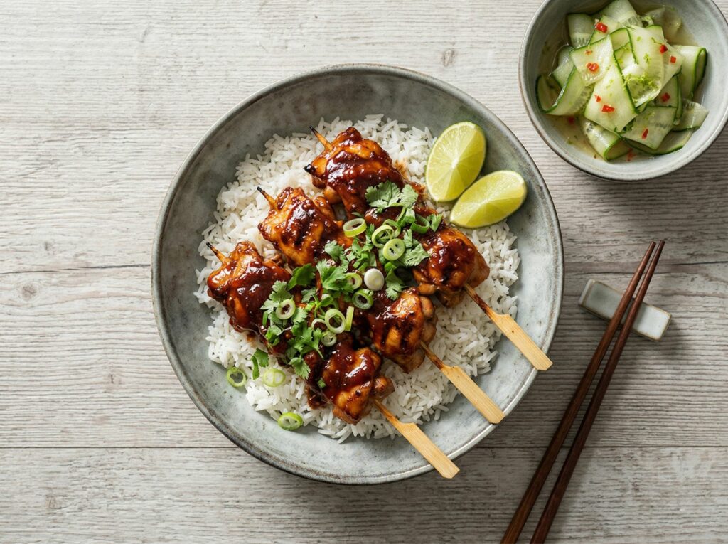 Recept: Sticky kipspiesjes met Sambal Roedjak Manis-glaze