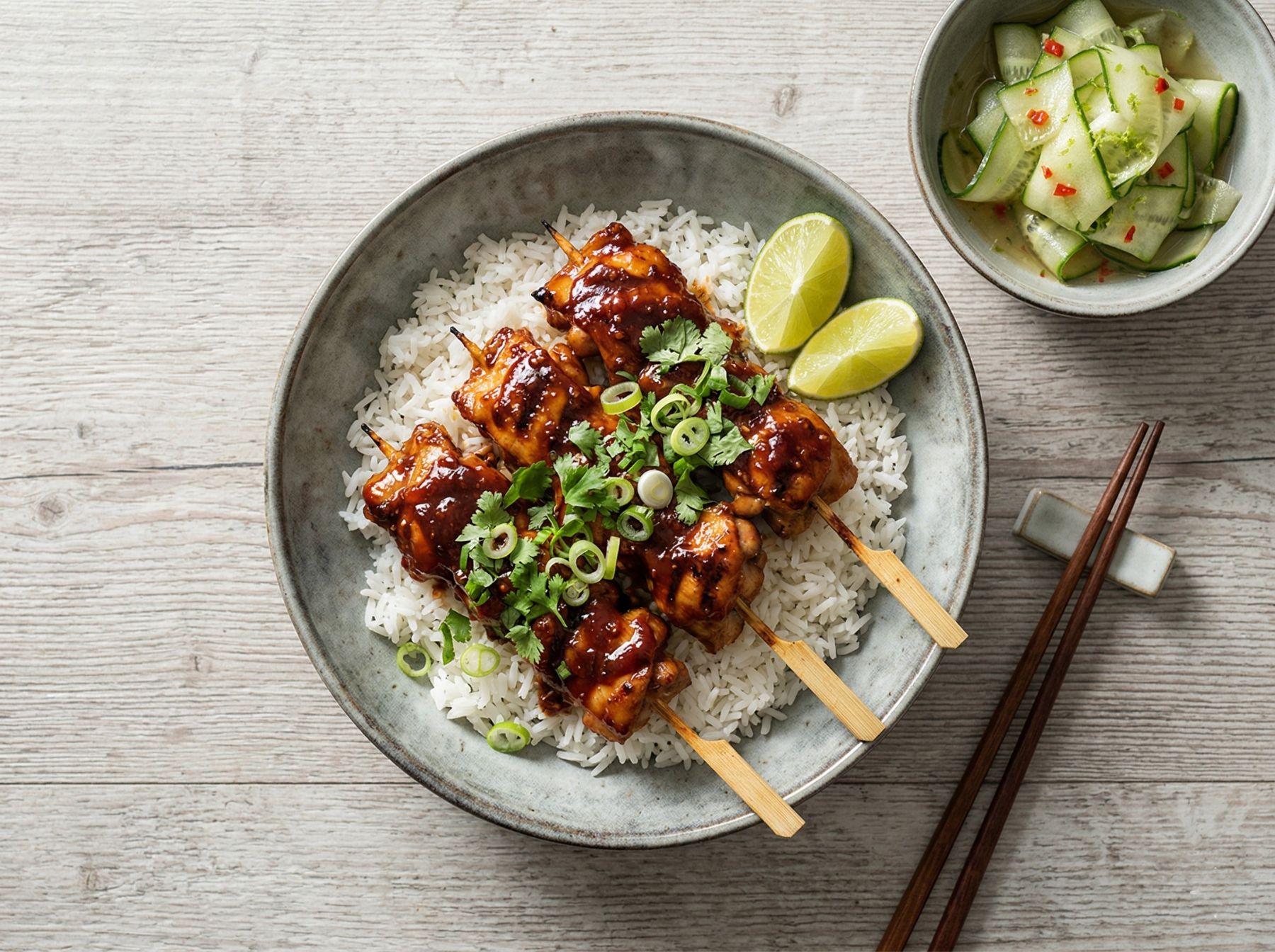 Recept: Sticky kipspiesjes met Sambal Roedjak Manis-glaze